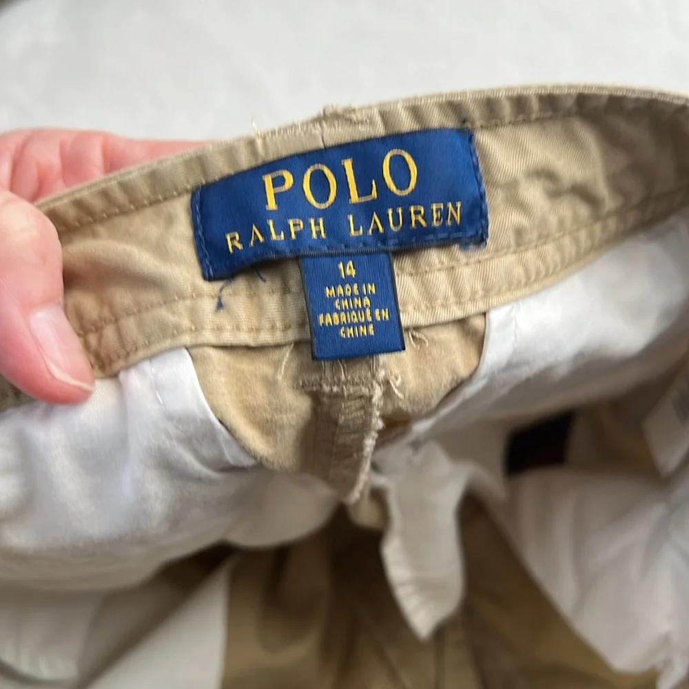 Polo Ralph Lauren Boys Khaki Cargo Shorts Size 14 - Picture 5 of 5